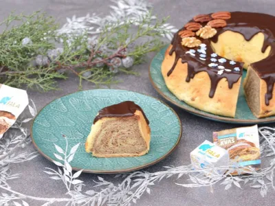 Orehova potica s čokoladnim prelivom