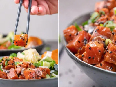 Poke skleda z lososom